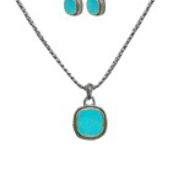 Cushion Pendant Necklace and Earring Set - Picture 3 of 3